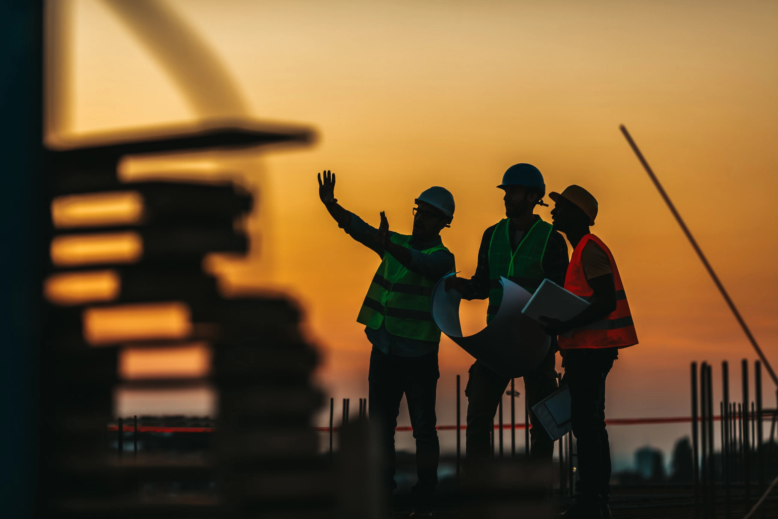 Site engineers coordinating — Sabri Vigor execution